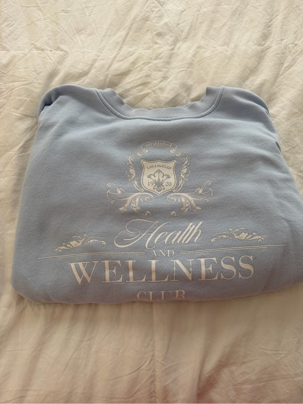 H&M Light Blue 'Health and Wellness Club' Kids Sweatshirt